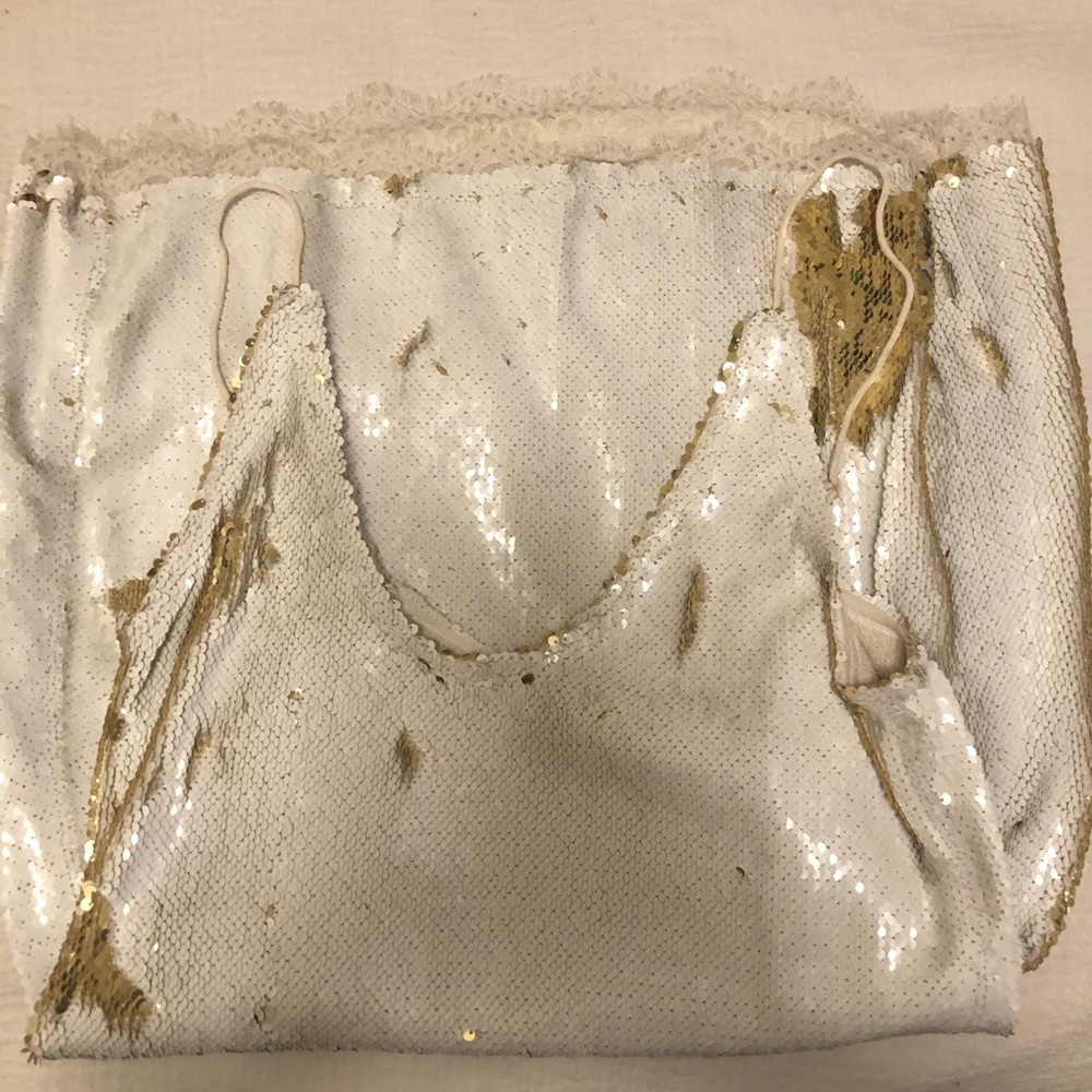 FP gold/white sequin dress